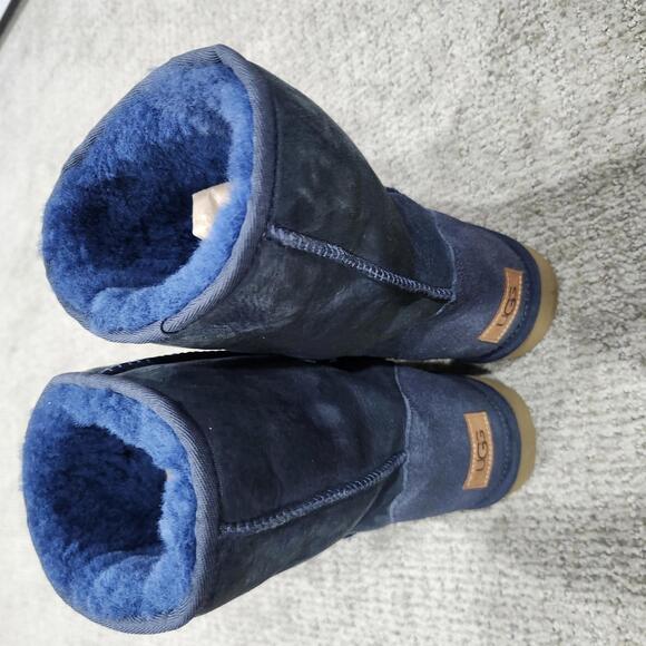 UGG Classic Short Boots SN 1016223 Blue Suede Women's Size 11 - Picture 4 of 7